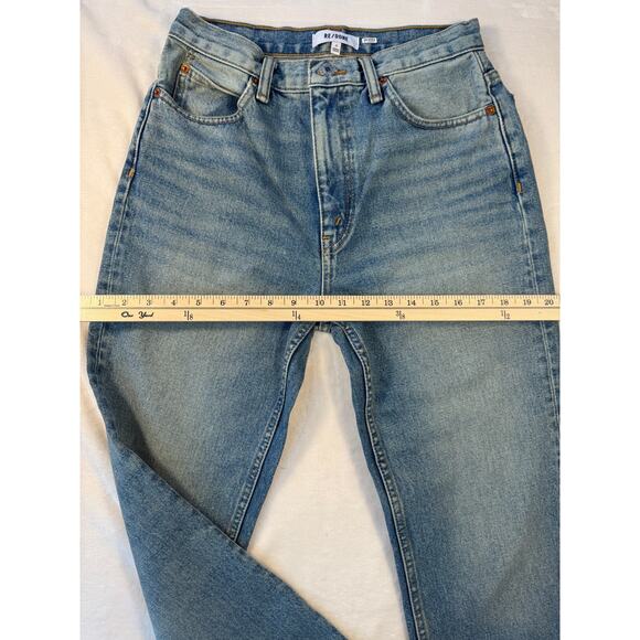 RE/DONE Denim 70s Straight Jeans High Rise Non Stretch Light Wash 27 4 6 - Picture 9 of 11